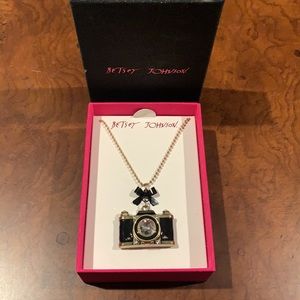 Betsey Johnson Camera Pendant Necklace NWT